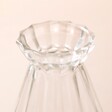 Close Up of Tapered Edge of Fluted Glass Vase