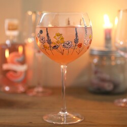 Wildflower Balloon Gin Goblet