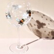 Personalised Floral Bumblebee Gin Glass With Shadow