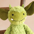 Jellycat Grizzo Gremlin Soft Toy Close Up of Face