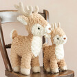 Jellycat Mitzi Reindeer Soft Toys in Small and Large on Chair