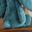 Close Up of Tail on Jellycat Small Bashful Mineral Blue Bunny Soft Toy