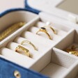 Ring Rolls Inside the Personalised Birth Flower Velvet Rectangular Travel Jewellery Case