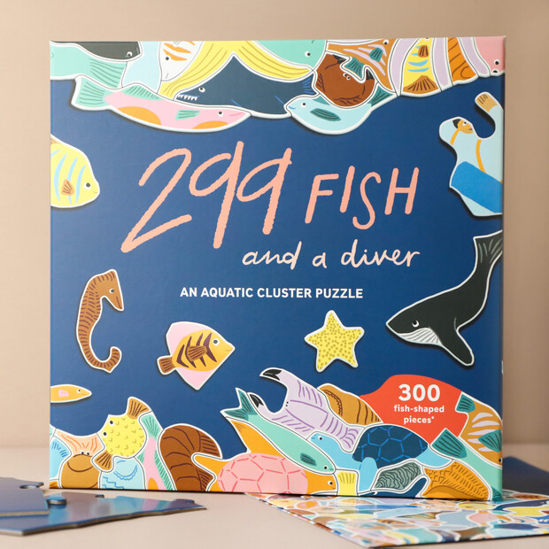 Fish and a Diver 300 Piece Jigsaw Puzzle