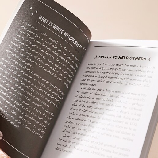 Inside Page Showing Black and White Page in The Little Book of Witchcraft