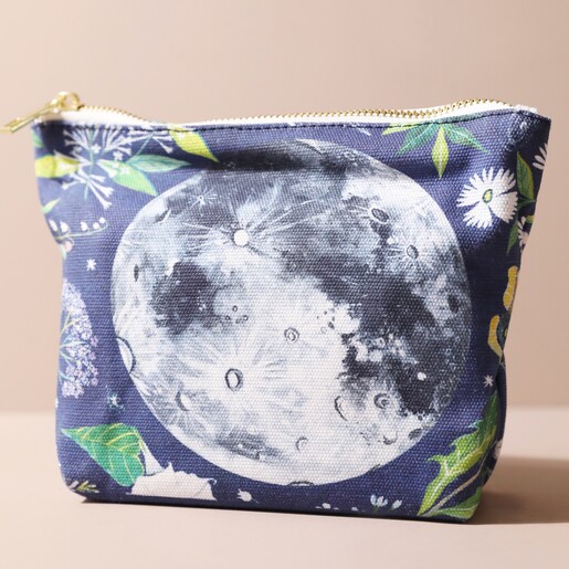 Moon Print on Canvas Bag From Moon Flower Portable 500 Piece Jigsaw Puzzle