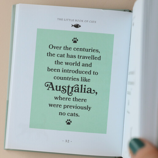 Inside Page of The Little Book of Cats Showing Quote