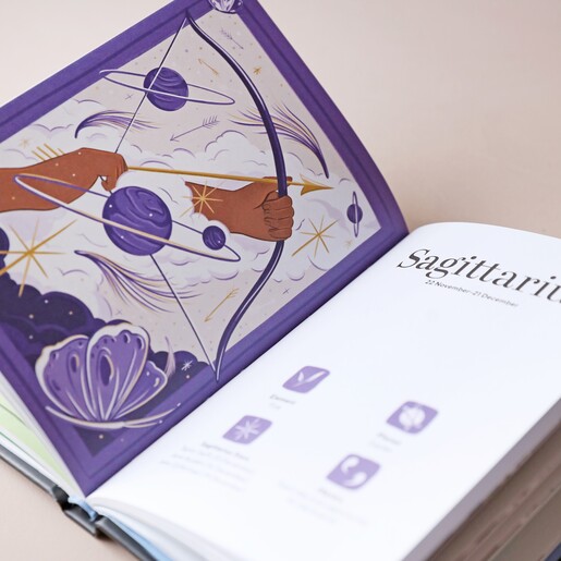 Inside Page of Cosmic Rituals Book Showing Introductory Page on Sagittarius