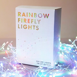 Plug In LED Rainbow Firefly String Lights