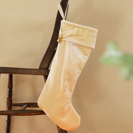 velvet christmas stockings with initials