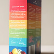 Information on Side of Popcorn Shed Rainbow Gourmet Popcorn Box