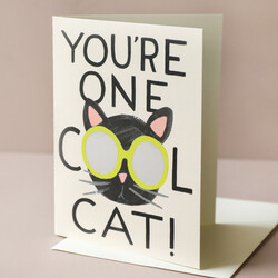 Cool Cat Greetings Card