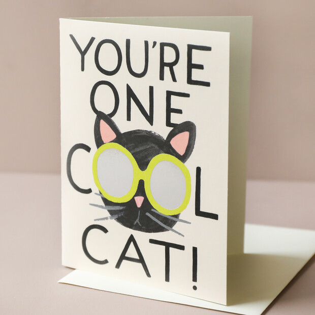 Cool Cat Greetings Card Cool Cat Greetings Card
