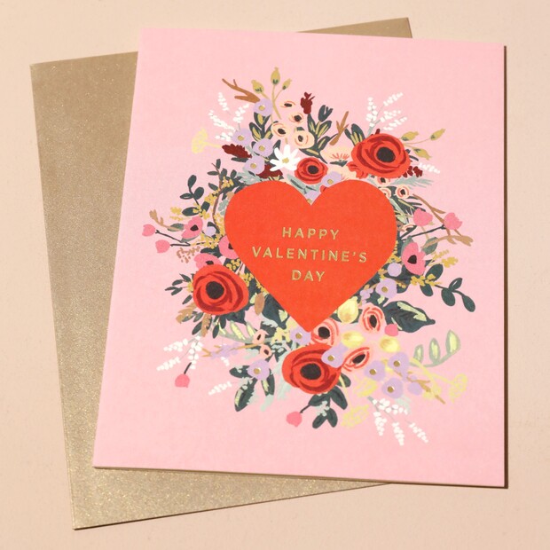 Rifle Paper Co. Blooming Heart Valentine's Day Card Rifle Paper Co. Blooming Heart Valentine's Day Card