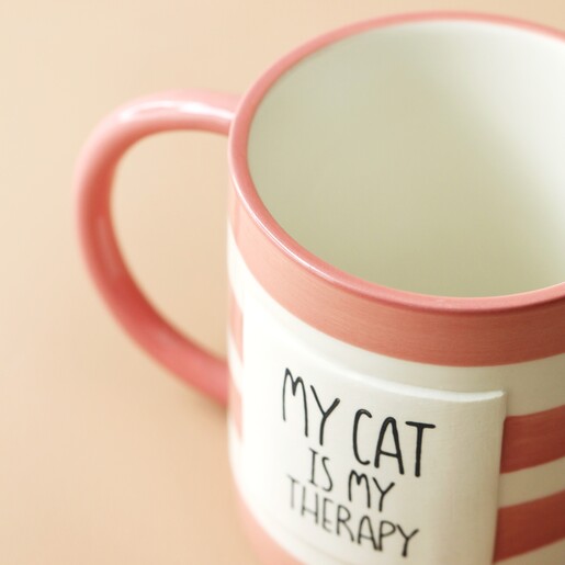 Top of Cat Therapy Mug Birdseye view of Cat Therapy Mug from Sass & Belle