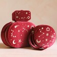 Starry Night Velvet Oval Jewellery Case with the Mini Round Jewellery Case and 