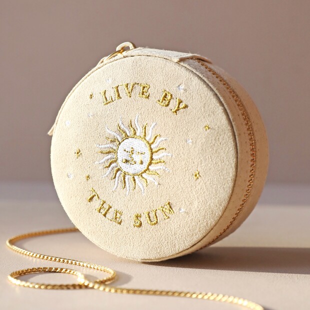 Embroidery star round shape crossbody online bag