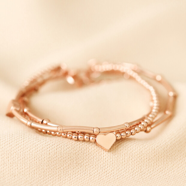 Rose gold deals heart bangle