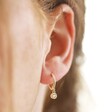 Lisa Angel Ladies' Gold Birthstone Huggie Hoop Earrings