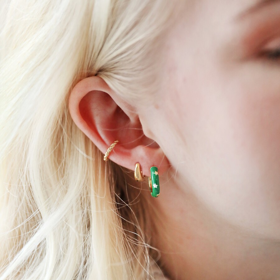 Gold Rope Parallel Ear Cuff main image 0