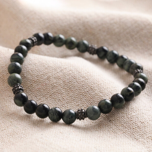 Men's Kambaba Jasper Beaded Bracelet