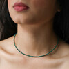 Tiny Green Malachite Necklace on Model