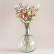 Pastel Dried Flower Bouquet in Glass Vase