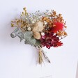 Close Up of Bouquet on Personalised Foil Dried Flower Christmas Card