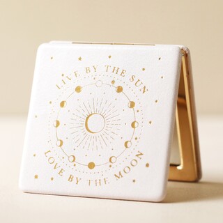 Metallic Live by the Sun Compact Mirror