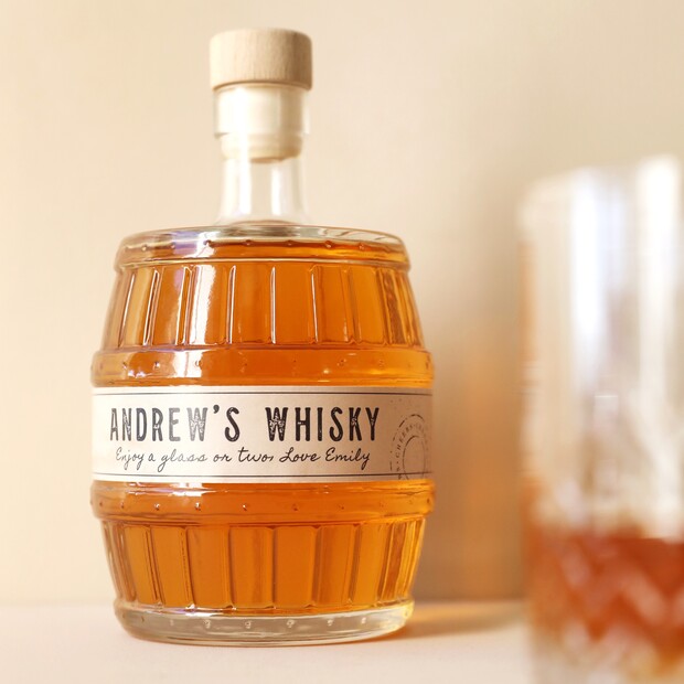 Personalised 500ml Whisky Barrel