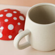 Close Up of Sass & Belle Red Mushroom Mug with Lid