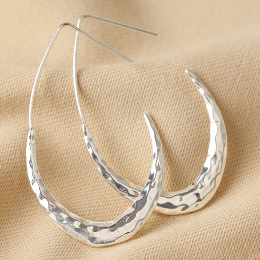 Silver plated hoop earrings sale