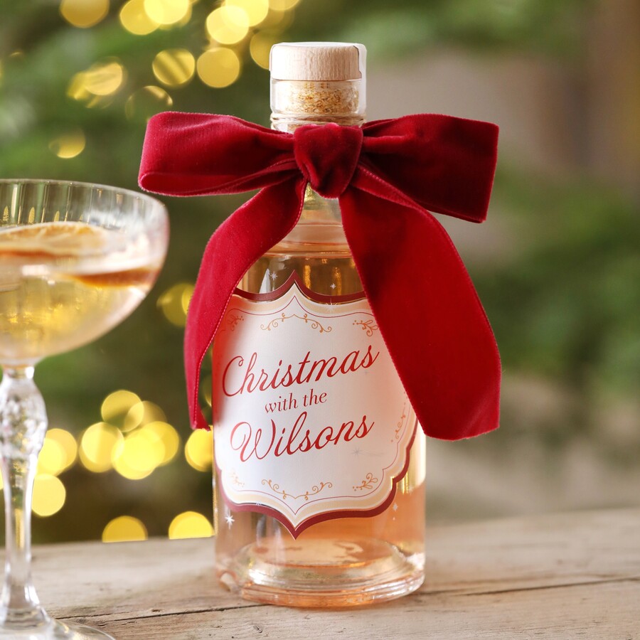 Personalised 500ml Family Christmas Spiced Gin | Lisa Angel