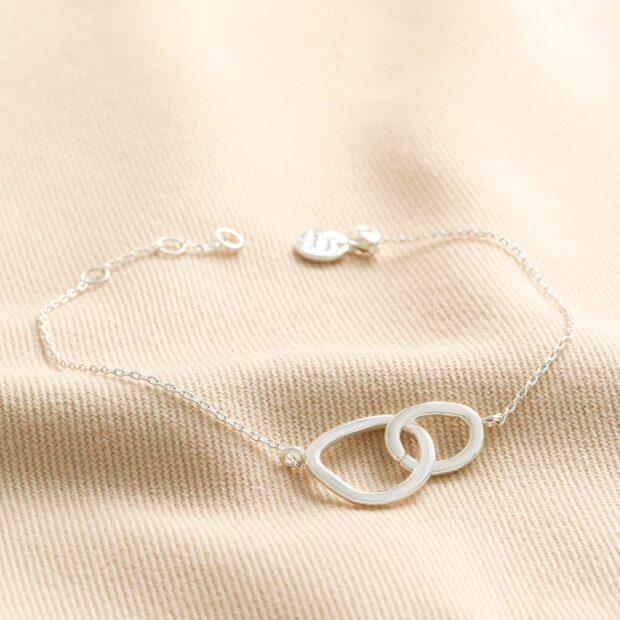 Organic Interlocking Hoops Bracelet in Silver Organic Interlocking Hoops Bracelet in Silver