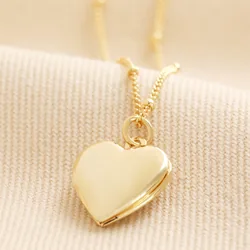 Heart Locket Necklace in Gold