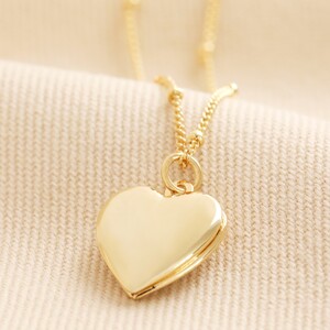 Heart Locket Necklace in Gold