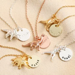 Personalised Dinosaur Necklace