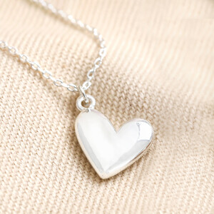 Silver 3D Heart necklace