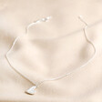 Lisa Angel Delicate Silver Puffed Heart Pendant Necklace