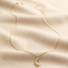 Full Chain of Crescent Moon Pendant Necklace in Gold