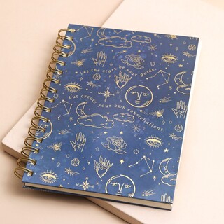 Blue Starry Night Lined Notebook