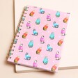 Pink Cat Lined Notebook on top of neutral surface