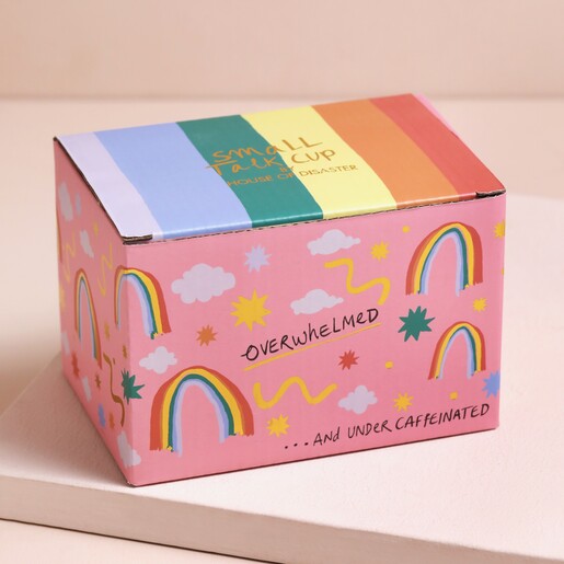 House of Disaster Overwhelmed Rainbow Mug Box