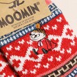 Close Up of Embroidery on House of Disaster Moomin Fair Isle Little My Socks 