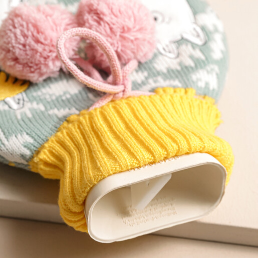 Close up of neck of House of Disaster Floral Moomin Hot Water Bottle