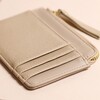 Close Up of Vegan Leather Card Holder in Beige 