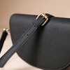 Lisa Angel Ladies' Half Moon Crossbody Bag in Black