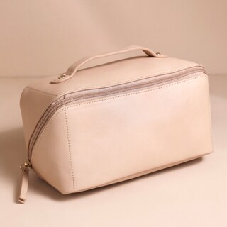 Pink Open Flat Rectangular Makeup Bag