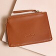 Front of Vegan Leather Card Holder in Tan