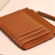 Close Up of Vegan Leather Card Holder in Tan